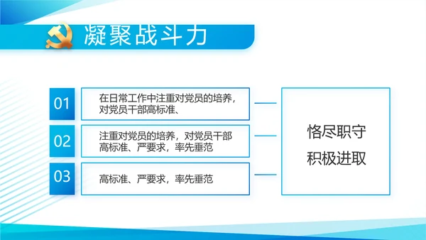 蓝色党建述职报告PPT动态模板