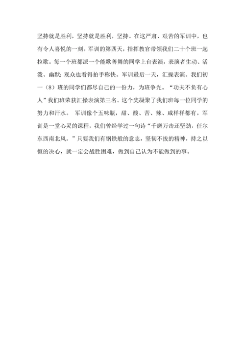 初中军训心得体会集锦六篇（四）.docx