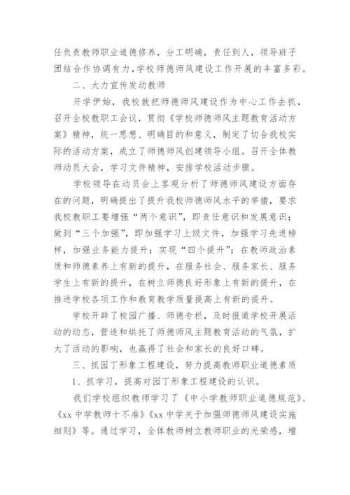 农村小学师德师风工作总结.docx