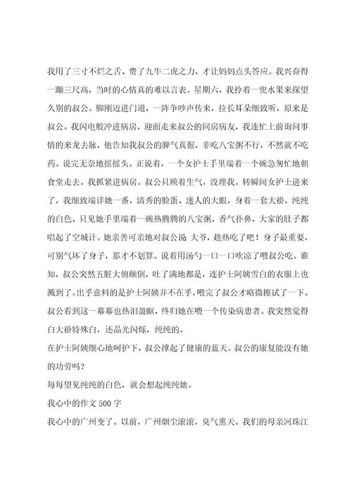 我心中的作文