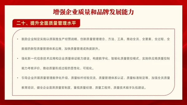 红色党政风全面解读质量强国建设纲要PPT模板