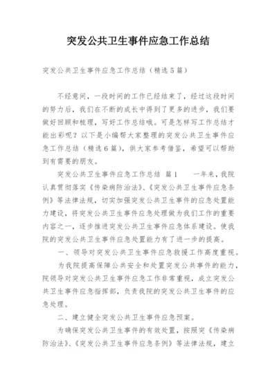 突发公共卫生事件应急工作总结.docx