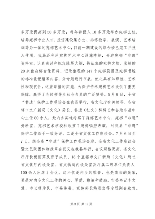 县文广新局工作报告.docx