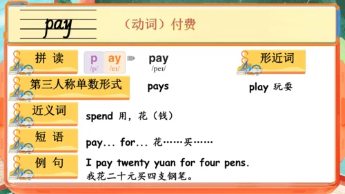 Unit 6 Numbers in life 单词导学课件(共15张PPT)