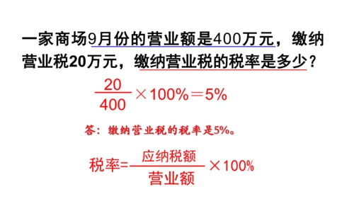 新人教版数学六年级下册2.3 税率课件（21张PPT)