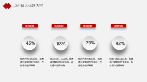 红色公司培训工作汇报通用PPT模板