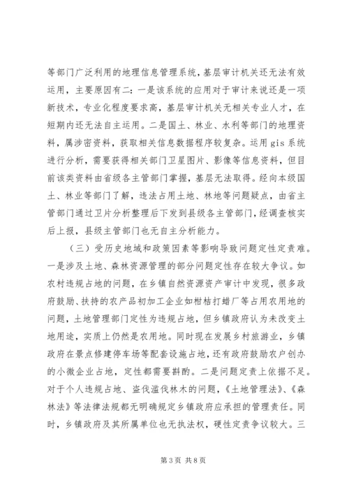 乡镇领导干部自然资源资产审计存在的问题及措施建议.docx