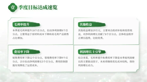 绿色中国风事业部工作总结PPT模板