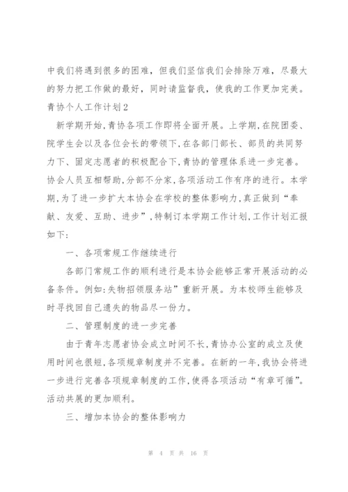 青协个人工作计划.docx