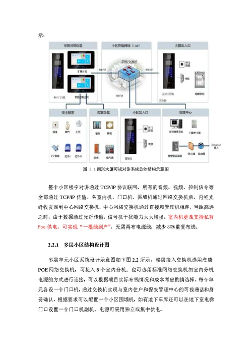 全智能数字可视对讲系统设计方案