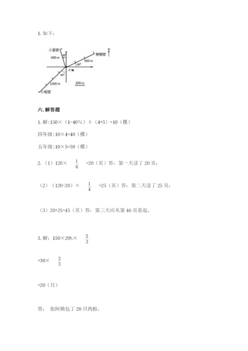 人教版数学六年级上册期末测试卷附参考答案【精练】.docx