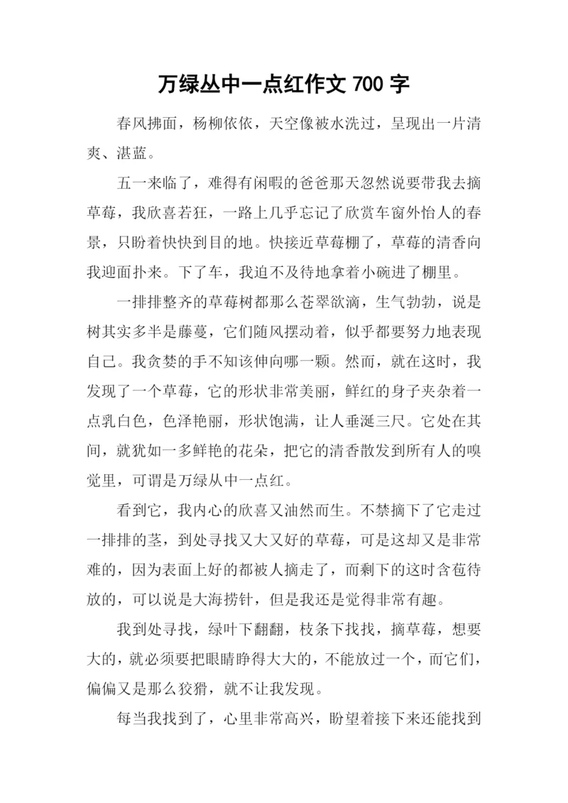 万绿丛中一点红作文700字.docx