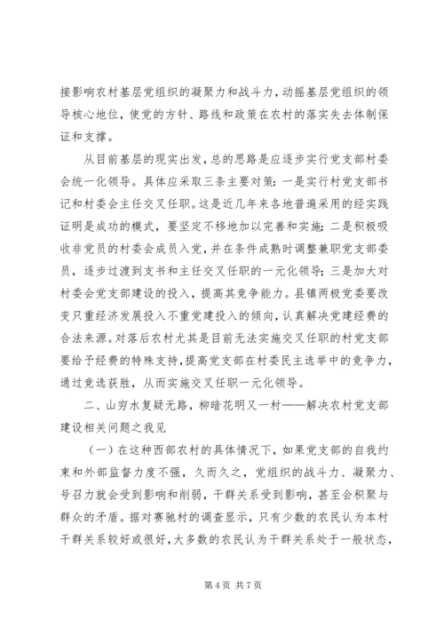 村党支部建设情况工作调研报告.docx
