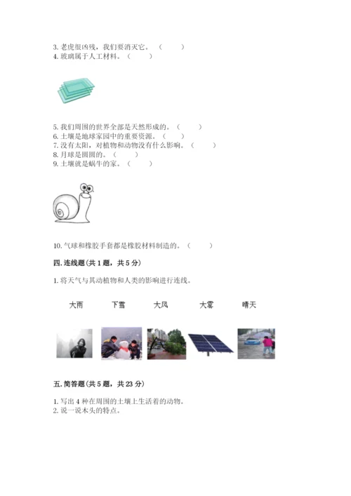 教科版二年级上册科学期末测试卷含答案（培优a卷）.docx