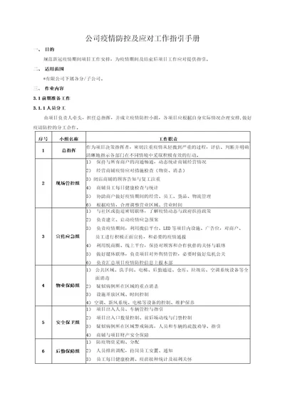 商管公司疫情防控及应对工作指引手册