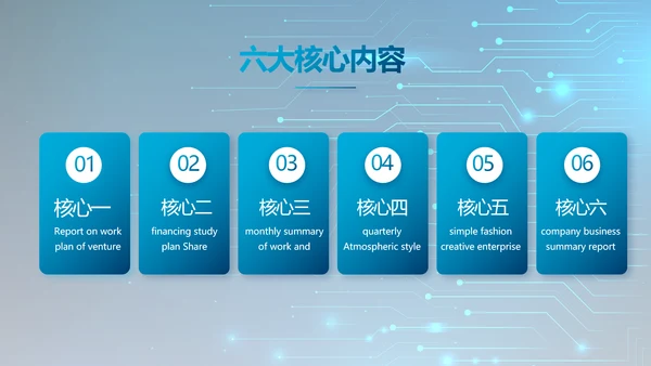 蓝色科技感电子产品介绍年年终总结PPT动态模板