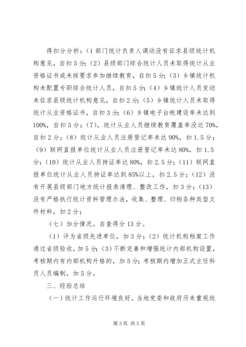 县级统计机构建设自查报告.docx