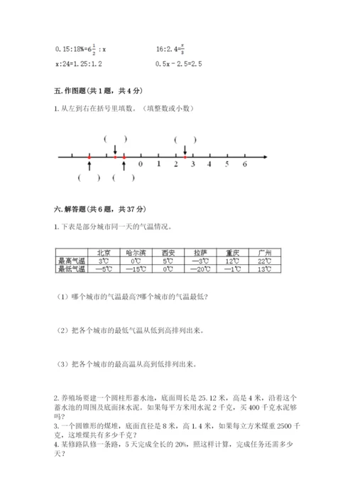 射阳县六年级下册数学期末测试卷学生专用.docx