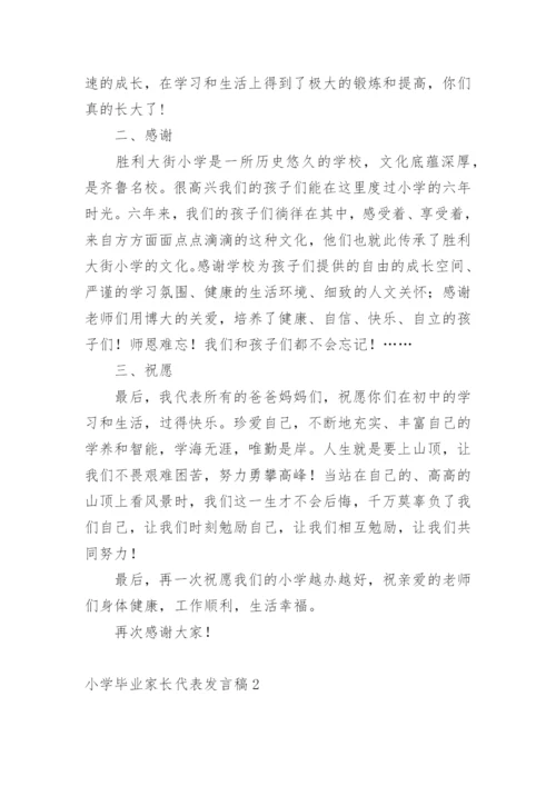 小学毕业家长代表发言稿.docx