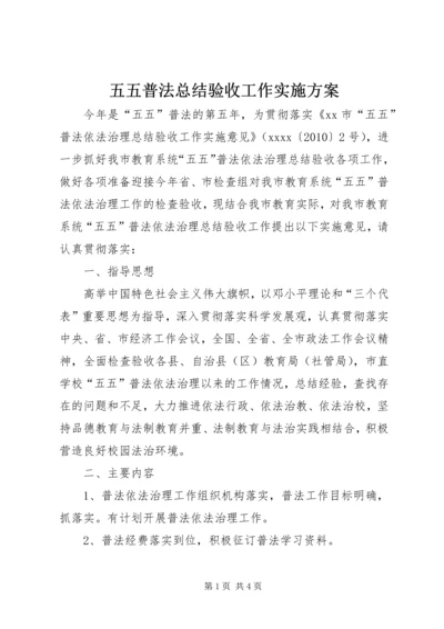 五五普法总结验收工作实施方案.docx