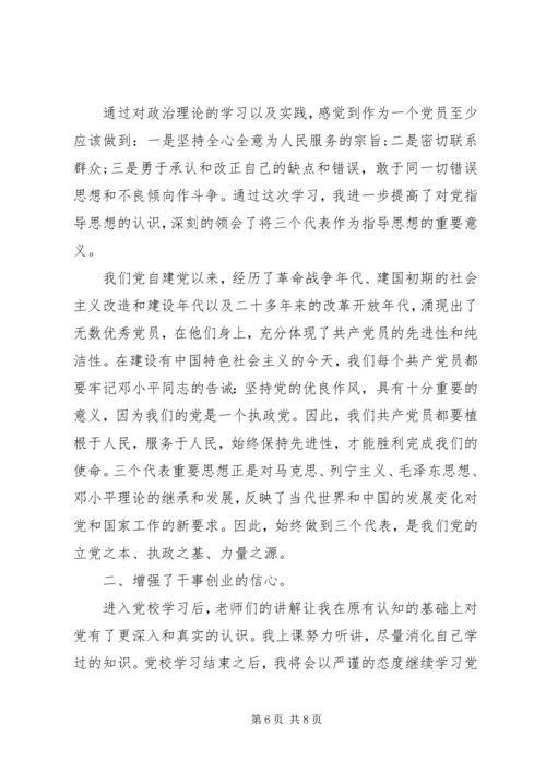 党员培训结业鉴定表自我鉴定.docx