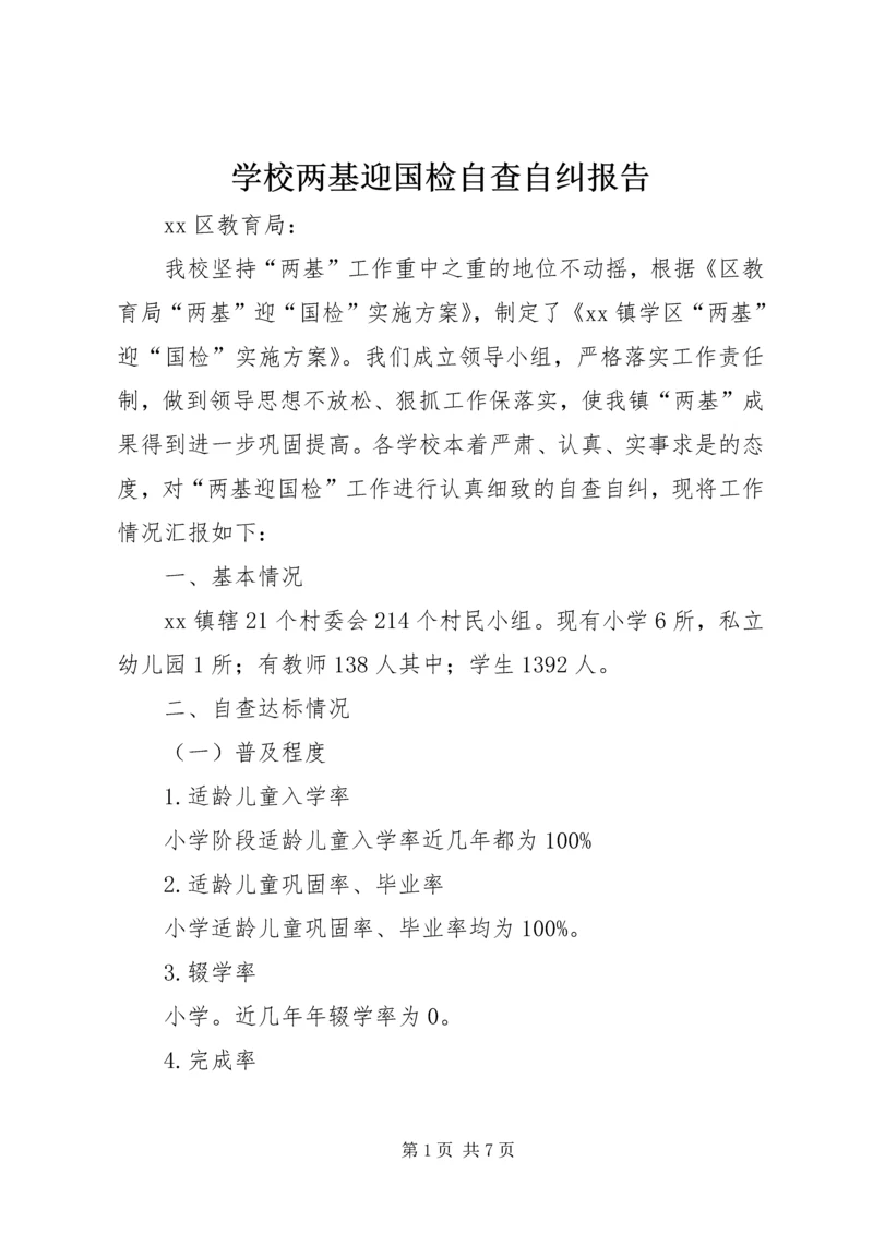 学校两基迎国检自查自纠报告.docx