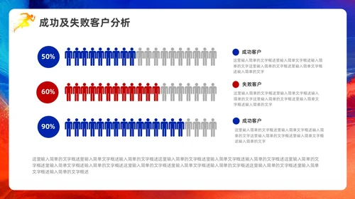 蓝色红色科技风销售年终工作总结PPT模板销售年终总结