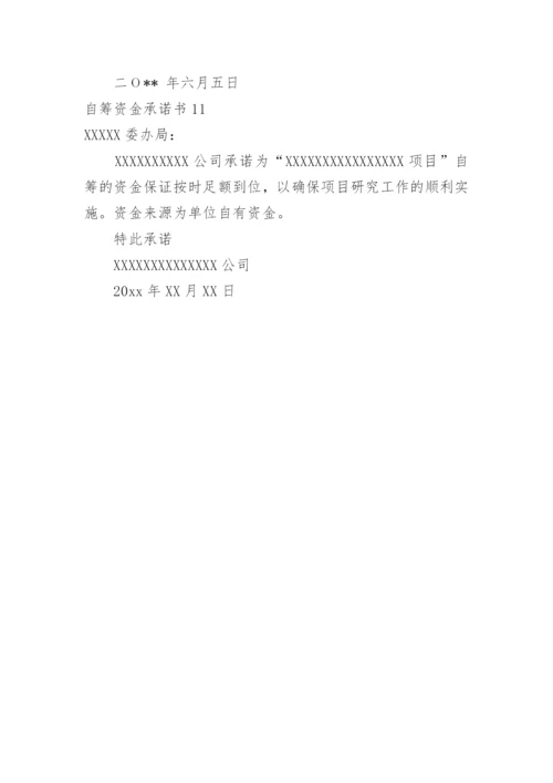 自筹资金承诺书.docx