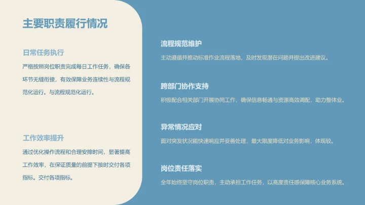 眠眠兔莫兰迪蓝简约风年终总结