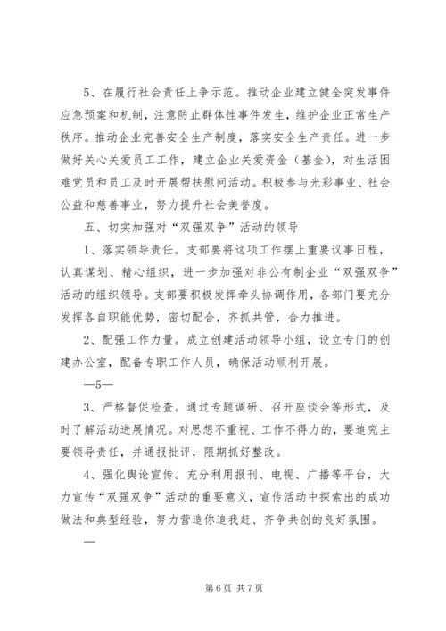 关于“强党建争先锋、强发展争示范”(双强双争)活动的实施方案.docx