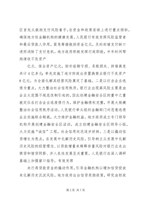 优化金融生态环境的若干思考[模版] (4).docx