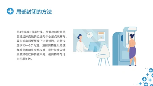 蓝色简约输液外渗液体外渗的处理方法PPT课件输液外渗的处理方法