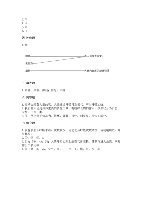 教科版科学四年级上册期末测试卷及完整答案（易错题）.docx