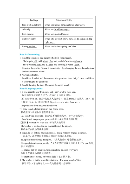 Module 1 Unit 2教学详案