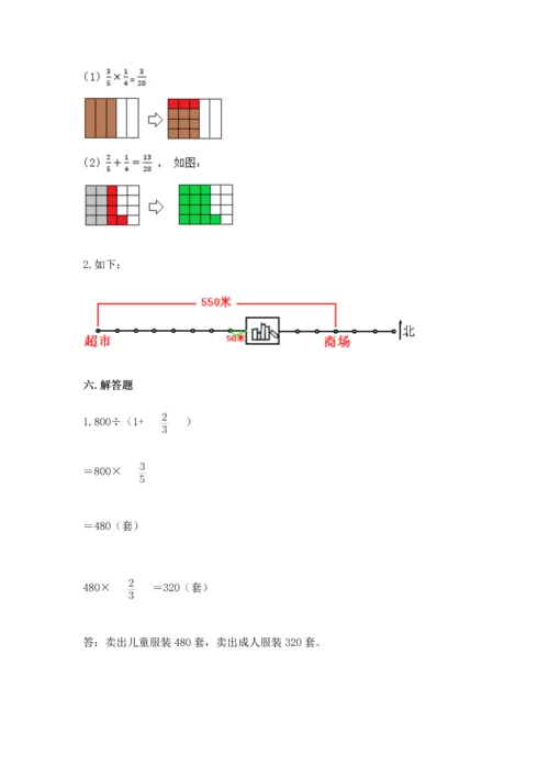 人教版六年级上册数学 期中测试卷带答案（最新）.docx