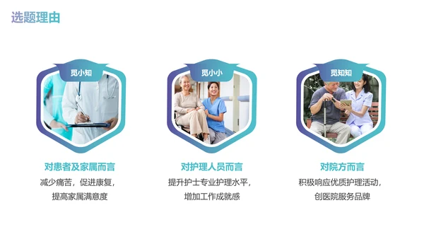 减少留置针穿刺次数商务蓝色PPT品管圈医疗质量管理品管圈