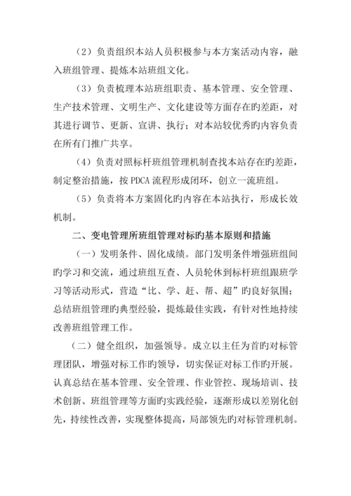 变电管理所班组管理对标专题方案.docx