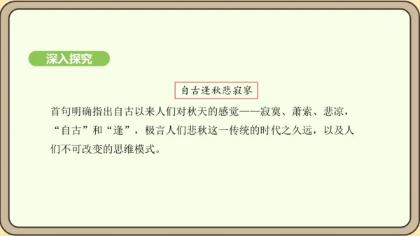 七年级语文上册第六单元课外古诗词诵读（二）-《秋词》其一  课件（21张PPT)