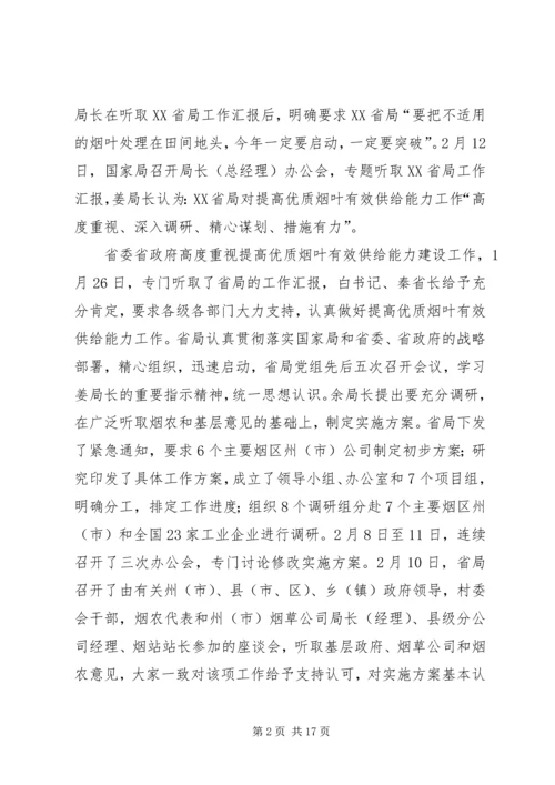 在全省提高优质烟叶有效供给能力工作会上的讲话.docx