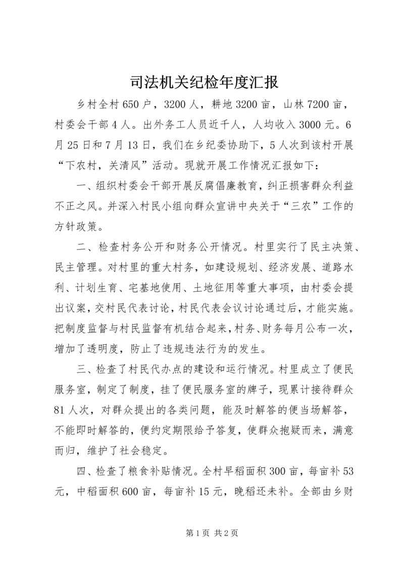 司法机关纪检年度汇报.docx