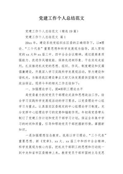 党建工作个人总结范文.docx