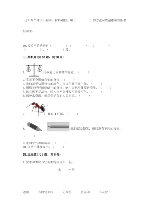 教科版一年级下册科学期末测试卷及参考答案【预热题】.docx