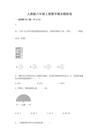 人教版六年级上册数学期末模拟卷带答案（突破训练）.docx