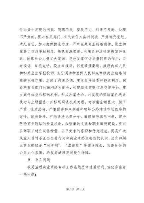 公路管理局治理商业贿赂专项工作交流材料.docx