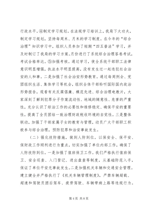 县财政局申请市级治安模范单位的报告.docx
