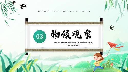 春天节气之谷雨课件通用PPT模板