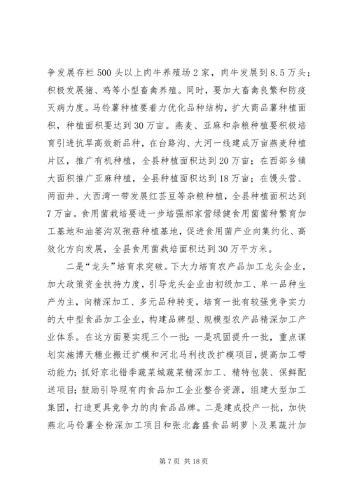 县农业工作大会县长讲话稿.docx