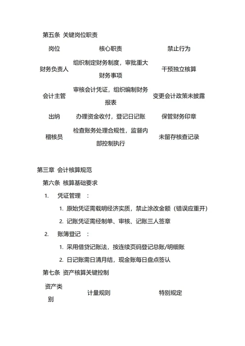 通用财务会计管理制度