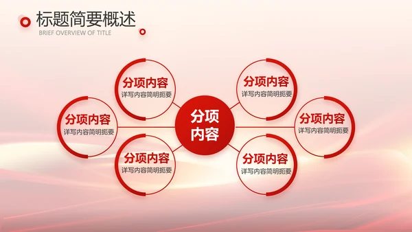 红色会议背景工作总结汇报动态PPT模板