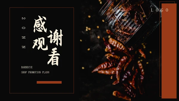 黑色画册风餐饮店铺商业计划PPT模板